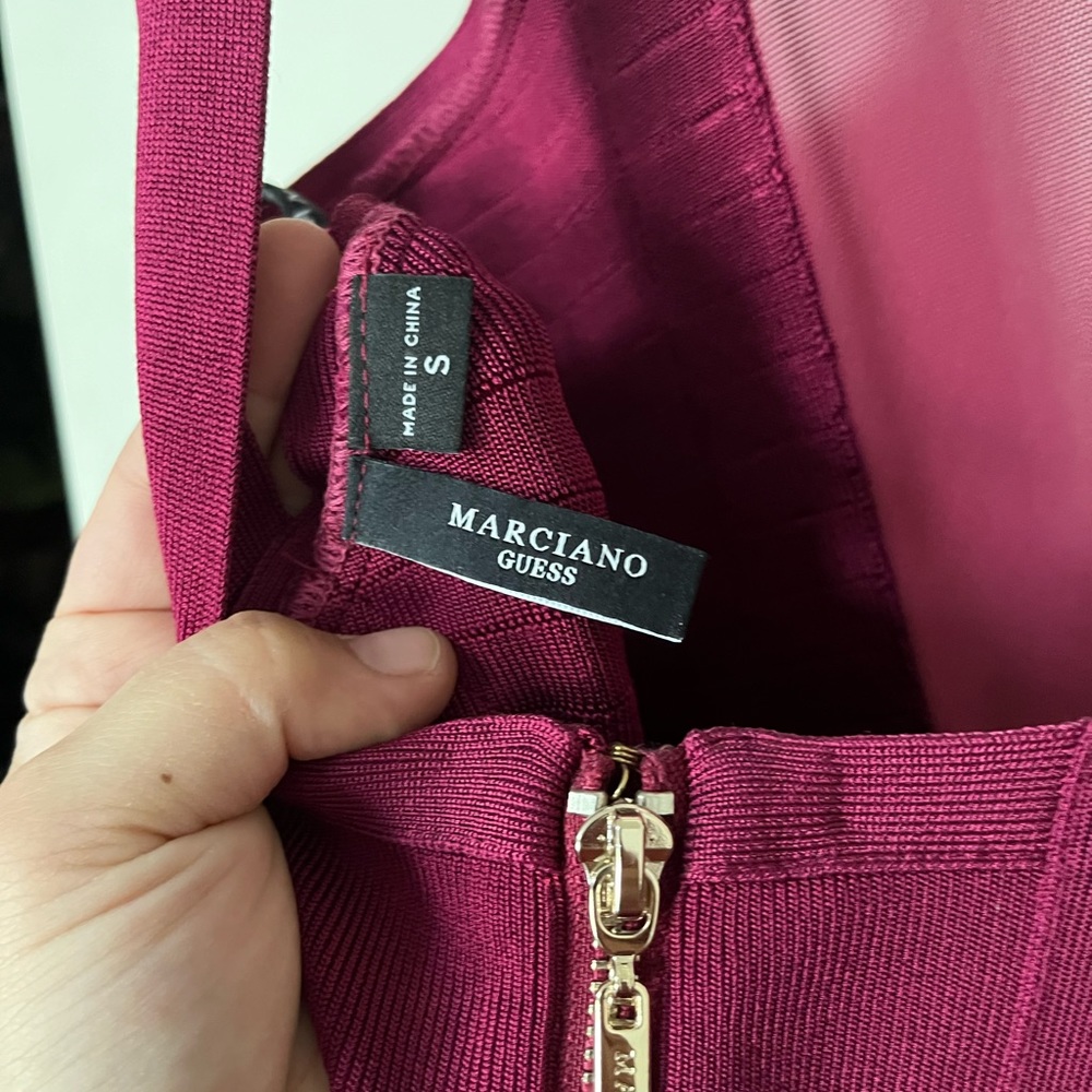 Marciano Raspberry Bandage Dress - Picture 3 of 3